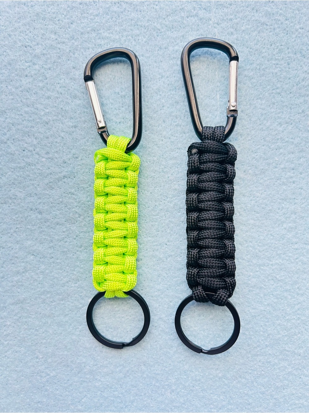 Paracord keychain with metal carabiner, Paracord keychain, Gift for him